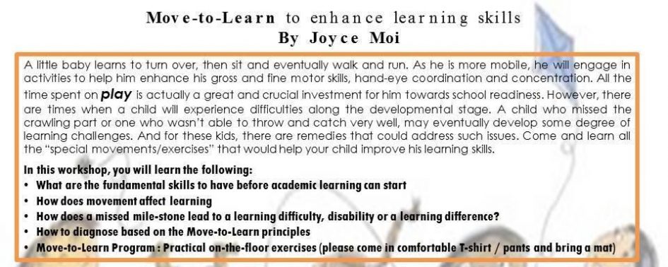 Move-to-Learn to Enhance Learning Skills
