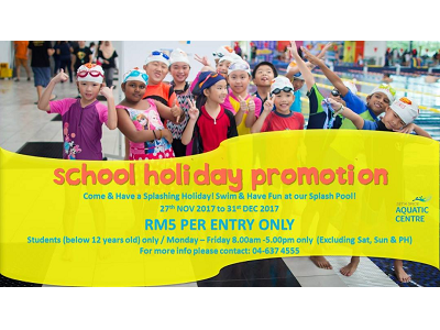 Setia SPICE Aquatic Centre School Holiday Promotion
