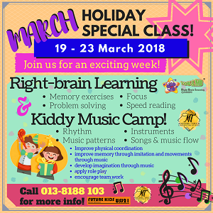 Future Kids Brain Services, USJ21 (You & Me Right Brain Learning) March Holiday Special Class