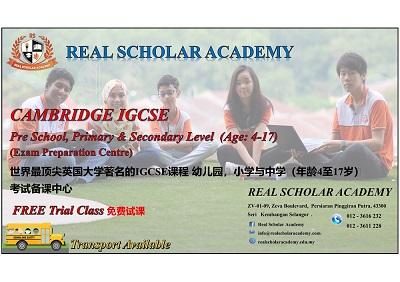 FREE Trial – Cambridge IGCSE Class (Age 4-17) @ Real Scholar Academy