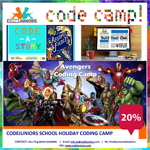 CodeJuniors’ March / April 2020 School Holiday Coding Camp