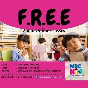 FREE Zoom Online Classes @ MRC Kids Sri Petaling (Pusat Perkembangan Minda Sri Petaling)