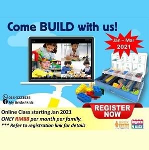 2021 Online Lego Bricks Class @ My Bricks4Kidz, Damansara Perdana (Petaling Jaya)