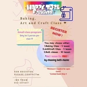 Art & Craft and Baking Class @ Happy Tots Preschool, Bukit Jalil