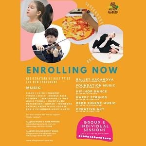 Registration at Half Price for New Enrollment @ Allegro Music & Arts, Ampang