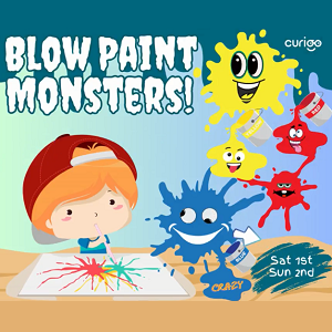 Blow Paint Monster Workshop & Paper Plate Aquarium Workshop @ CURIOOkids, Desa Parkcity
