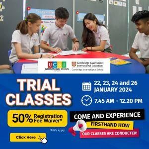 Free Trial Class @ UCSI International School, Subang Jaya